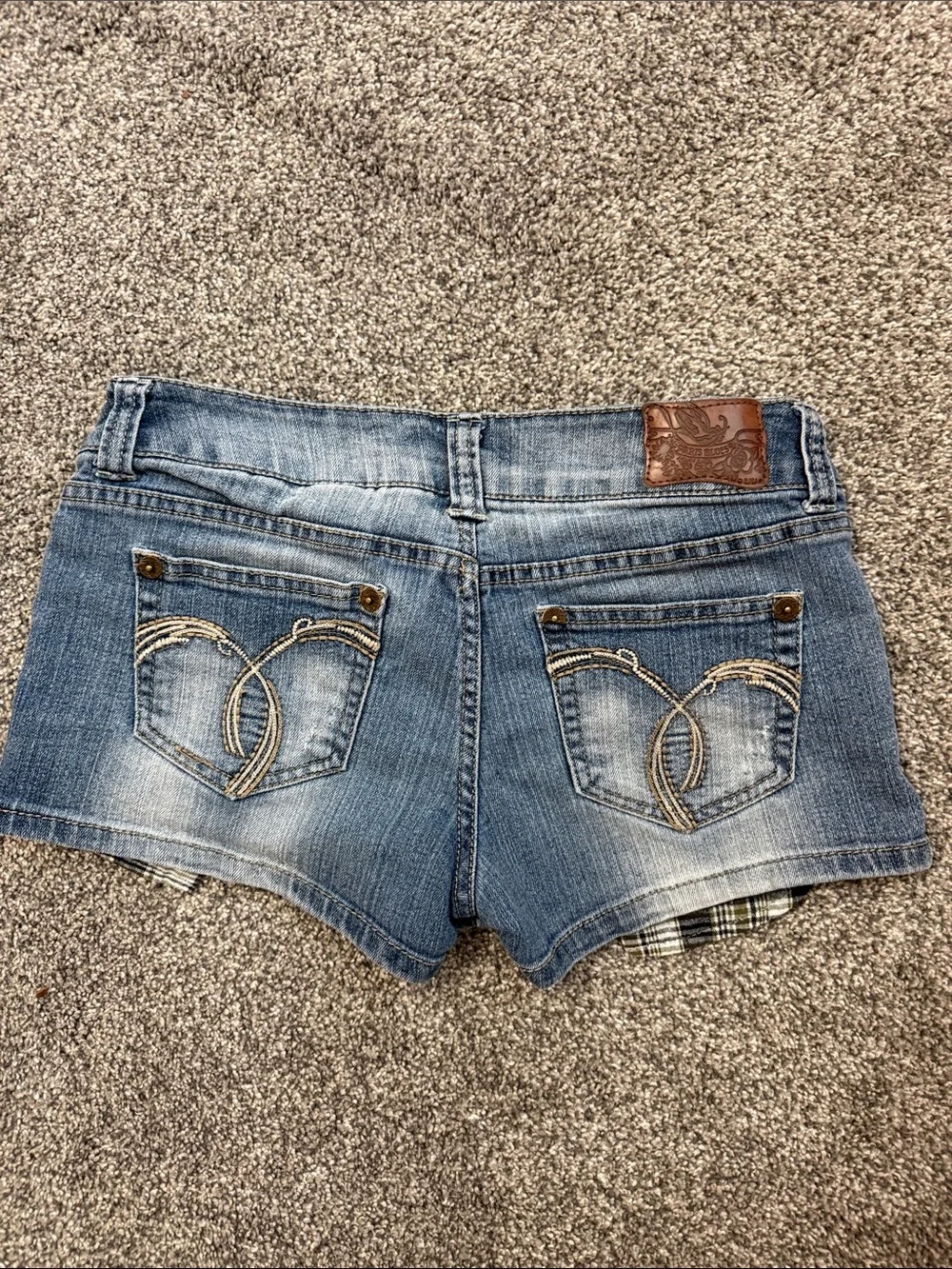 Paris Blues Distressed Blue Denim Short Shorts